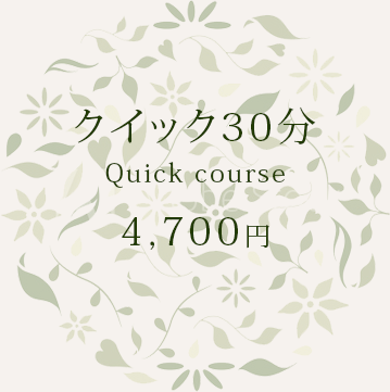 クイック30分 4,700円